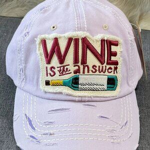 Wine Is the answer Embroidered Baseball Caps